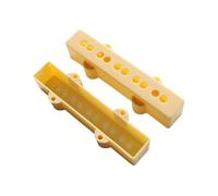 2 coperture per pickup per basso jazz per chitarra a 5 corde, parti di ricambio per collo e ponte, nero, avorio, bianco vintage (avorio 1 set)