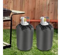 2 coperture per serbatoio di propano, copertura completa in tessuto Oxford, copertura per serbatoio del gas propano resistente impermeabile per bombola di propano da 9,1 kg, adatta per esterni