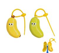 2 coperture per spazzolino da denti a banana, portatili, essenziali da viaggio, con custodia per dentifricio, riutilizzabili, design a frutta, organizer per spazzolini elettrici e manuali