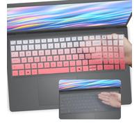 2 coperture per tastiera per Dell 16 Plus DB16250 DB16251 DB16255, Dell 15 Laptop DC15250 DC15255, Dell 16 Laptop DC16250 DC16251 e Inspiron 16 5640 5645 Series Keyboard Skin-OPink+Trasparente