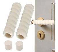2 coperture protettive per maniglie della porta, in spugna anti-collisione, a spirale, per bambini, anti-collisione, morbide e ad alta resistenza, copertura protettiva per scuole e stanze (beige)