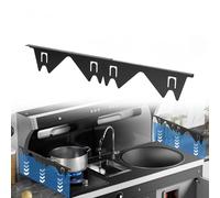 2 coperture retrattili per stufa, in acciaio inox, resistenti al calore, per stufe da cucina, lunghezza regolabile da 35 a 60 cm (nero)