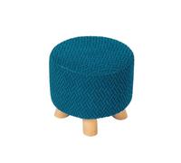 2 coperture rotonde per sgabello, quadrate, spesse, elasticizzate, in maglia, per soggiorno, per soggiorno, per poggiapiedi, protezione rotonda per sgabello da bar (blu scuro rotondo)