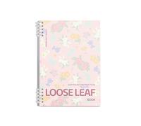 2 copie-bobina staccabile foglia sciolta Diario di questo studente di fiori rotti per lo studio post-laurea-polvere di fiori -B5 [griglia]