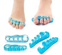 2 Coppia gel Toe Separator & Toe Barella per Yoga Escursioni e Danza, Raddrizzare le Dita dei Piedi Piegate e Alleviare e Correggere Antidolorifici e Cuscinetti Protettivi
