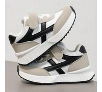 2 coppie di scarpe sportive alla moda e confortevoli per bambini, con tomaia in pelle, sneaker chunky retrò, suola morbida antiscivolo per bambini e bambine, scarpe casual per bambini piccoli, adatte 