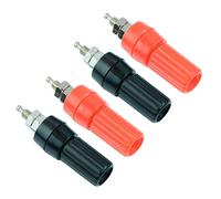 2 Coppie Rosso Nero 4mm Banana Connettori Presa Terminale Altoparlante