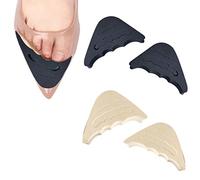 2 coppie Solette Comfort inserti di Scarpe Morbido Sponge Toe Plug Per Regola le Dimensioni Delle Scarpe Grandi (Nero & beige)