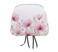 2 copri poggiatesta per auto con stampa di fiori rosa ad acquerello, per donne e uomini, universale, si adatta alla maggior parte delle auto, furgoni, SUV, camion, accessori decorativi per interni