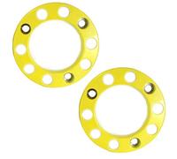 2 copribulloni universali per camion, in plastica, colore giallo