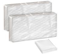 2 coprimaterasso, 120 x 240 cm, custodia protettiva in plastica, impermeabile e riutilizzabile, a lunga durata, antipolvere, per trasloco, stoccaggio, trasporto