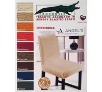 2-Coprisedie tessuto jaguard jersey elasticizzato crocodile ANGEL'S collection