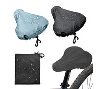 2 coprisedili impermeabili per biciclette, 2 sacchetti di stoccaggio impermeabili, protezione solare per sgabelli da bicicletta, copertura anti-polvere per cuscini di bicicletta (blu cielo, nero)