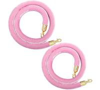 2 corde per colonnine in velluto con ganci dorati, lunghezza 1,5-3 meters | Coppia di corde barriera in velluto da 32 mm, 4 lunghezze per accessi VIP, hotel, teatri, ristoranti ed eventi
