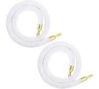 2 corde per colonnine in velluto con ganci dorati, lunghezza 1,5-3 meters | Coppia di corde barriera in velluto da 32 mm, 4 lunghezze per accessi VIP, hotel, teatri, ristoranti ed eventi