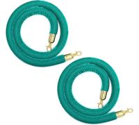 2 corde per colonnine in velluto con ganci dorati, lunghezza 1,5-3 meters | Coppia di corde barriera in velluto da 32 mm, 4 lunghezze per accessi VIP, hotel, teatri, ristoranti ed eventi