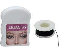 2 corde per la mappatura delle sopracciglia, filo per marcatore per sopracciglia, per trucco permanente (nero)