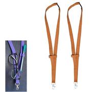 2 cordoncini in tessuto semplice, cordoncini con porta penne e occhiali, cordoncino anti-smarrimento con porta penne, regalo per insegnanti, studenti, medici, infermieri e impiegati (Arancione)