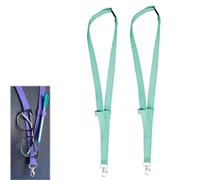 2 cordoncini in tessuto semplice, cordoncini con porta penne e occhiali, cordoncino anti-smarrimento con porta penne, regalo per insegnanti, studenti, medici, infermieri e impiegati (Verde)
