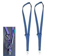 2 cordoncini in tessuto semplice, cordoncini con porta penne e occhiali, cordoncino anti-smarrimento con porta penne, regalo per insegnanti, studenti, medici, infermieri e impiegati (Blu)
