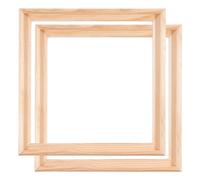 2 cornici per quadri/tele, in legno di pino non trattato, formato 40 x 40 cm