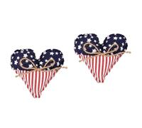 2 Count Decorazioni Per Il Giorno Dell'Indipendenza Ornamento Forma Cuore