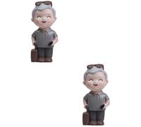 2 Count Decorazioni Viaggio Figurine Dei Nonni Statuina Per La Casa
