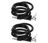 2 Count Lucchetto Con Cavo Catenaccio Bici Blocchi Cavi Lucchetti Per