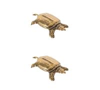 2 Count Ornamenti Per Animali Domestici Con Tè Tartaruga Statuetta Di