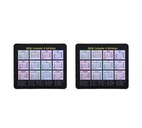 2 Count Tappetino Per Mouse Con Calendario 2026 Laptop Tavolo PAD Del Computer