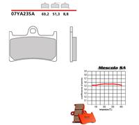 2 CP PASTIGLIE ANTERIORI BREMBO ROSSE SINTER YAMAHA XP TMAX 530 ABS 2012 2015