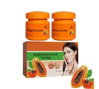 2 creme per il viso Papaya per schiarire la pelle, 2 in 1 giorno e notte per schiarire la pelle, anti-rughe, crema contro le lentiggini per tutti i tipi di pelle, 40 g