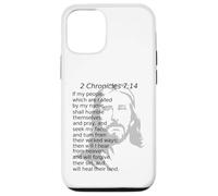 2 Cronache 7:14 KJV Cristo Gesù Dio guarirà la loro terra Custodia per iPhone 12/12 Pro