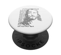 2 Cronache 7:14 KJV Cristo Gesù Dio guarirà la loro terra PopSockets PopGrip Adesivo