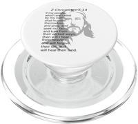 2 Cronache 7:14 KJV Cristo Gesù Dio guarirà la loro terra PopSockets PopGrip per MagSafe