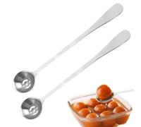 2 cucchiai da cucina in acciaio inox, cucchiai da servizio, cucchiai d'oliva, cucchiai da portata con foro di scarico, cucchiai da portata in acciaio inox, cucchiaio da cucina multifunzionale, per