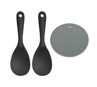 2 cucchiai di riso in silicone, 1 cucchiaio da cucina, cucchiaio grande, cucchiaio in silicone, cucchiaio da zuppa in silicone, cucchiaio da insalata, cucchiaio da cucina in silicone, cucchiaio da