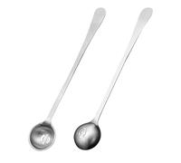 2 Cucchiai d'Oliva, Schiumarola in Acciaio Inox, Piccolo Schiumarolo, Utensile da Cucina Multifunzionale