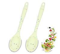 2 cucchiai in silicone per cucinare resistenti al calore, design igienico, utensili da cucina in gomma per cucina cucina cottura e mescolamento strumenti di miscelazione (bianco arcobaleno)