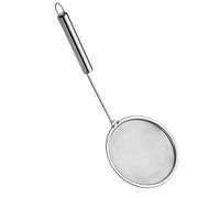 2 Cucchiai Per Schiumarola in Acciaio Inossidabile, Colino Per Alimenti a Maglia Fine Per Grasso, Sugo E Schiuma, Mestolo Per Schiumarola da Cucina Piatto in Metallo con Manico(M)