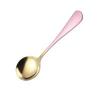 2 cucchiaini da caffè in acciaio inox a testa tonda per mescolare il caffè fresco e squisito per la casa - cucchiaio rotondo da caffè - oro rosa