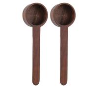 2 cucchiaini da caffè in legno per barattoli, cucchiaini dosatori in noce per caffè in grani, per cucina domestica, tè, zucchero e sale
