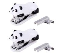 2 Cucitrici E Set Cucitrice Con 2000 Punti Metallici, Cucitrice Per Bambini, Cucitrice Da Tavolo Panda, Graziosa Cucitrice Per Animali