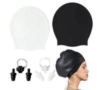 2 Cuffie da Bagno in Silicone Ingrandite, Tappi per Le Orecchie con Clip per Naso da 6 Pezzi, Attrezzatura per Nuoto E Immersioni, Attrezzatura per Gli Appassionati di Nuoto.