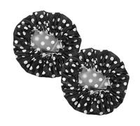 2 cuffie da doccia elastiche, riutilizzabili, da bagno, per capelli, per doccia