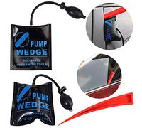 2 cunei gonfiabili e 1 cuneo rosso,con pompa,per installazione di porte e finestre di casa e riparazioni auto,Air bag pompa cuneo gonfiabile Automotiv entrata montaggio auto per porte e finestre Tool