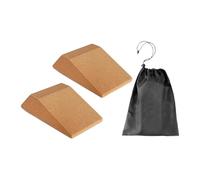 2 cunei in sughero per squat cunei inclinati per bodybuilding, fitness, palestra domestica, 23 x 12,5 x 6,5 cm, solleva il polpaccio rialzato, blocchi per yoga per sollevamento pesi
