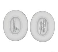2 cuscinetti auricolari di ricambio per cuffie Jbl Live 770nc in pelle proteica, colore grigio, per una vestibilità comoda e facile da installare (bianco)