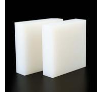 2 cuscinetti in silicone antiscivolo in gomma bianca per mobili e progetti fai da te, 80 x 80 mm