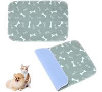 2 cuscinetti riutilizzabili per urina per animali domestici, lavabile, design ispessito, adatto per cani e gatti, a prova di perdite e antiscivolo, forte assorbimento d'acqua, forniture per